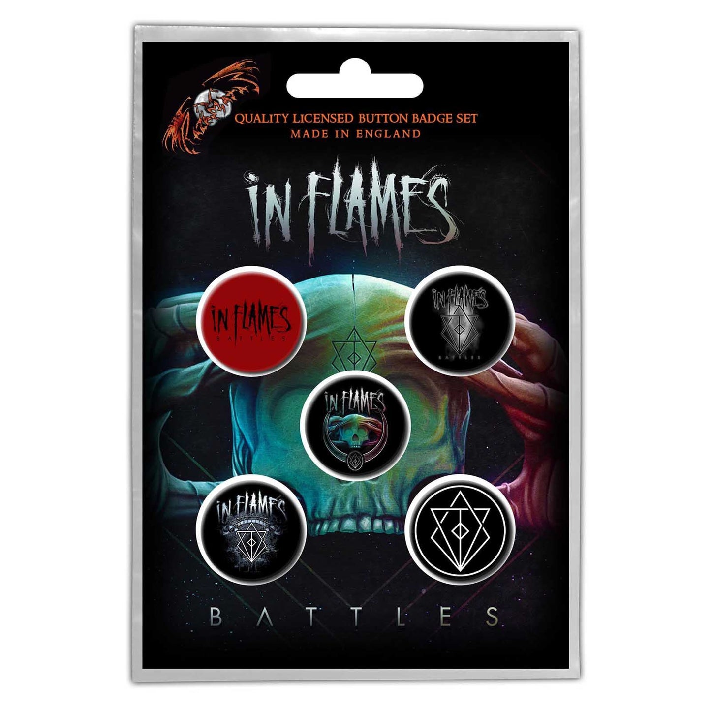 In Flames Button Badge Pack: Battles (Retail Pack)