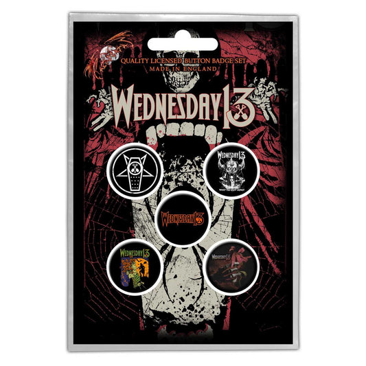 Wednesday 13 Button Badge Pack: Condolences (Retail Pack)