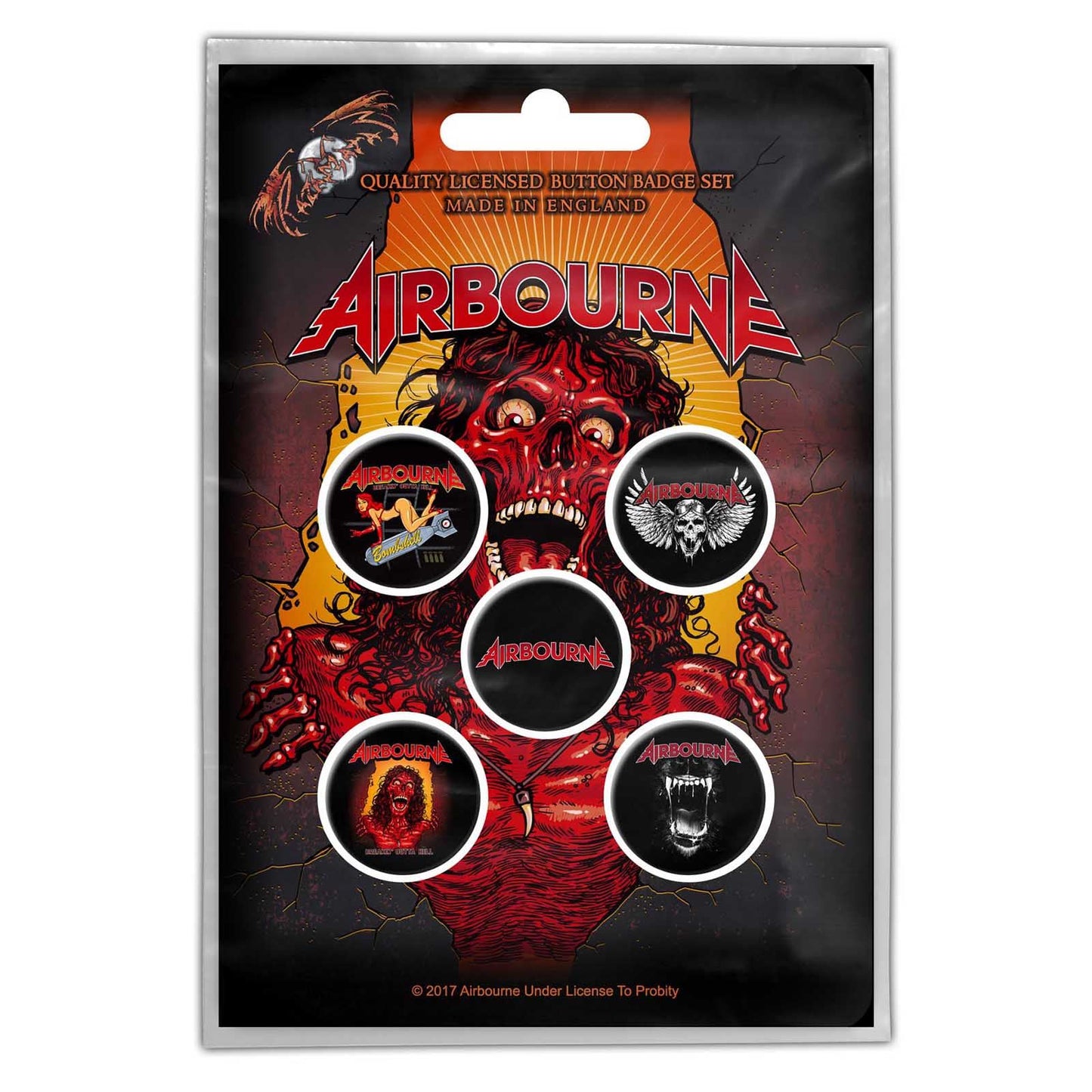 Airbourne Button Badge Pack: Breakin' Outta Hell (Retail Pack)