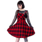 MAEVE PINAFORE - RED CHECK