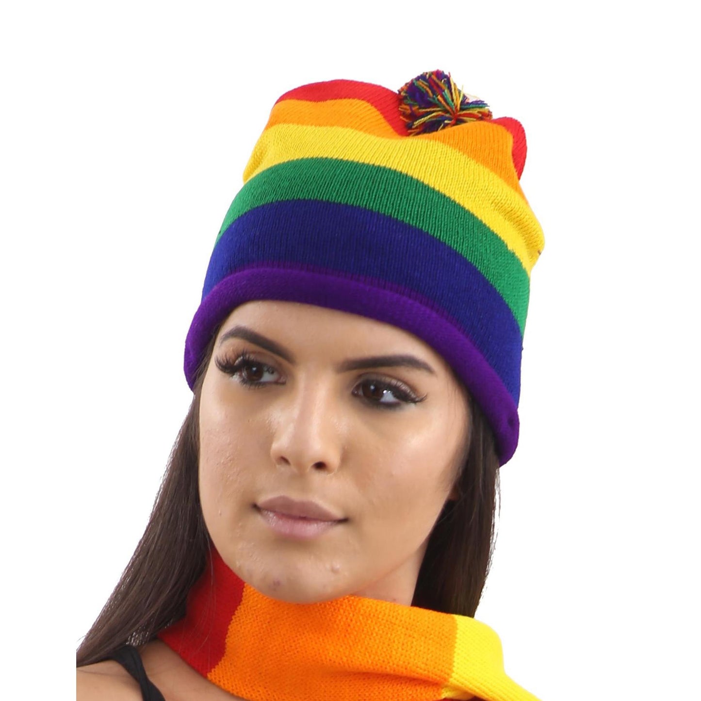 Rainbow Knitted Hat
