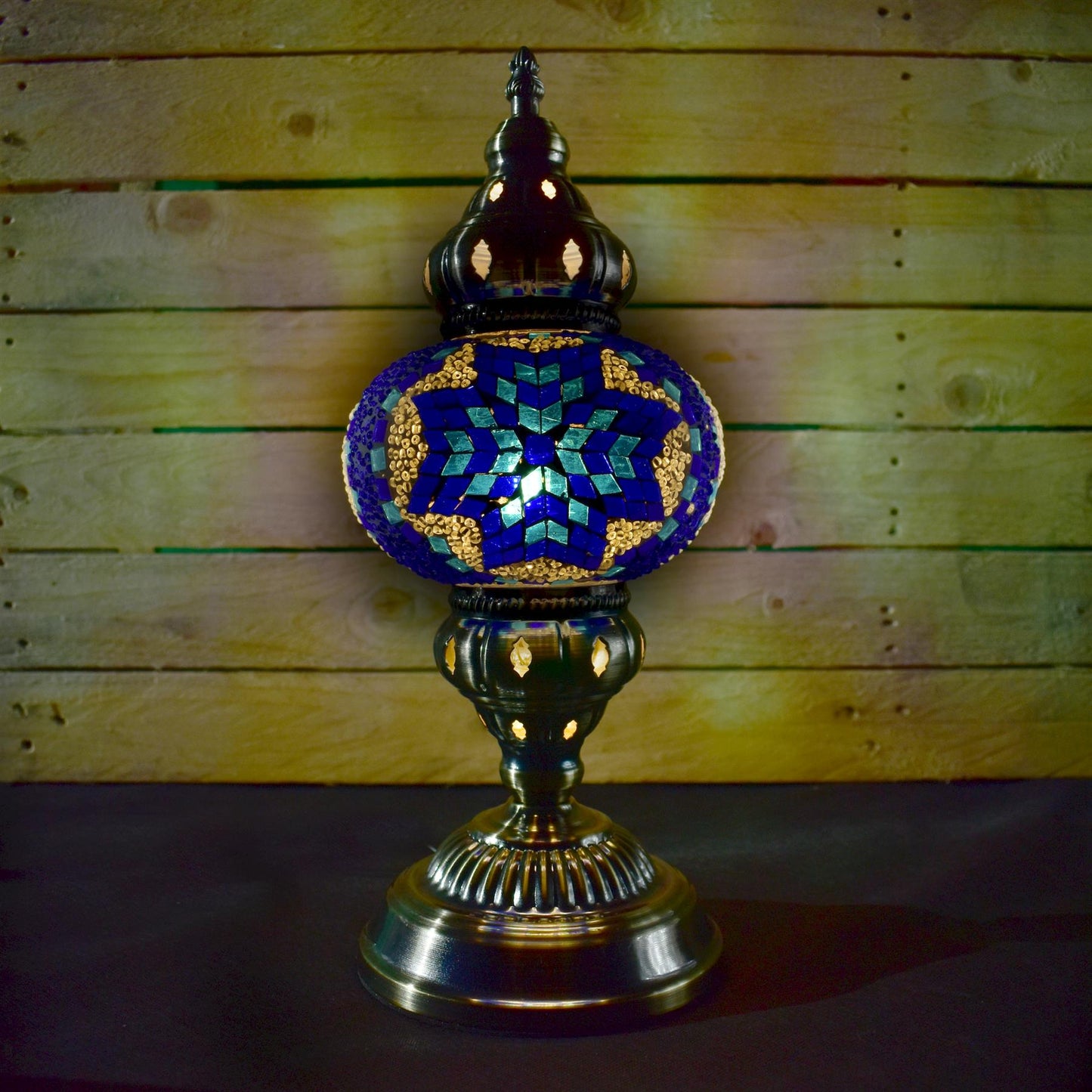 Turkish Mosaic Lamp - Blue (38cm)