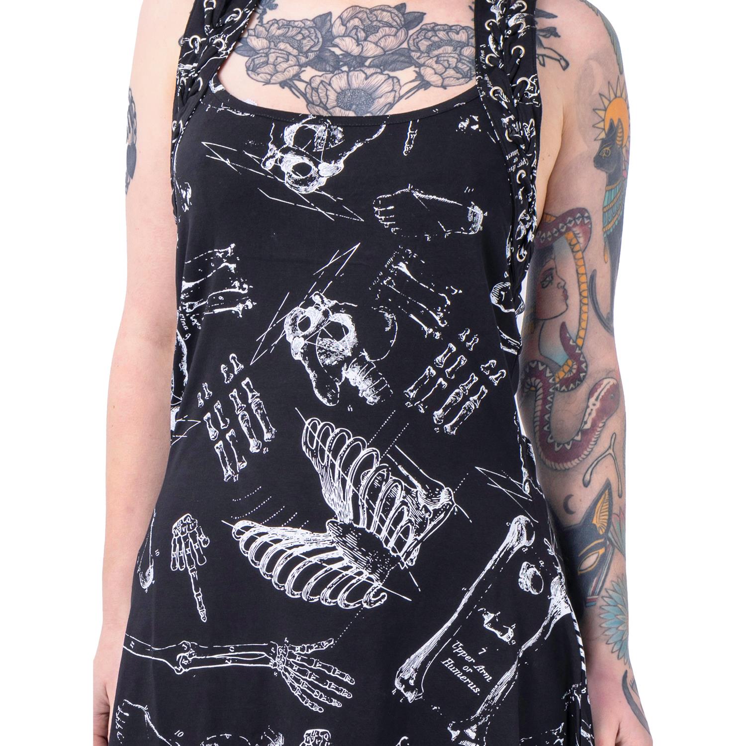 ANATOMY BONE DRESS - BLACK