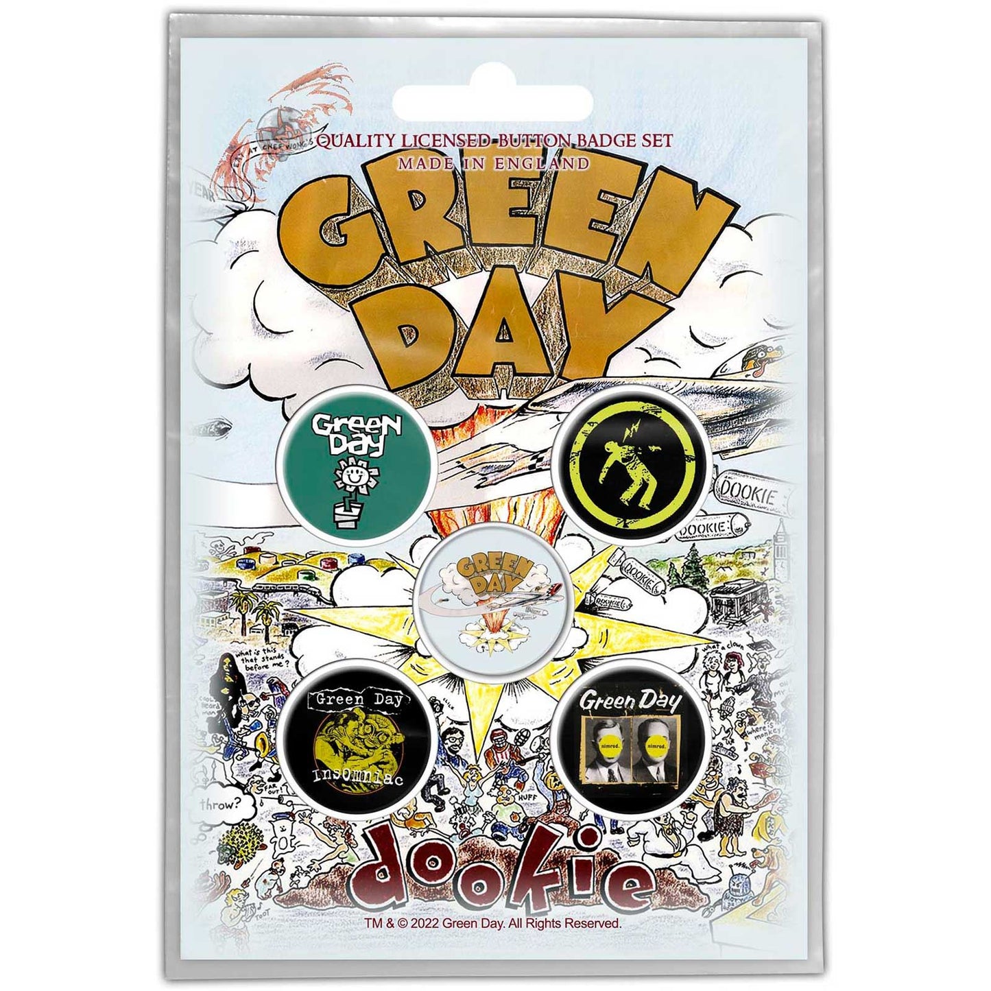 Green Day Dookie Button Badge Pack