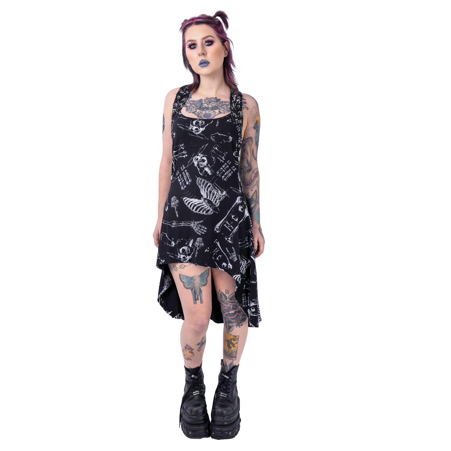 ANATOMY BONE DRESS - BLACK