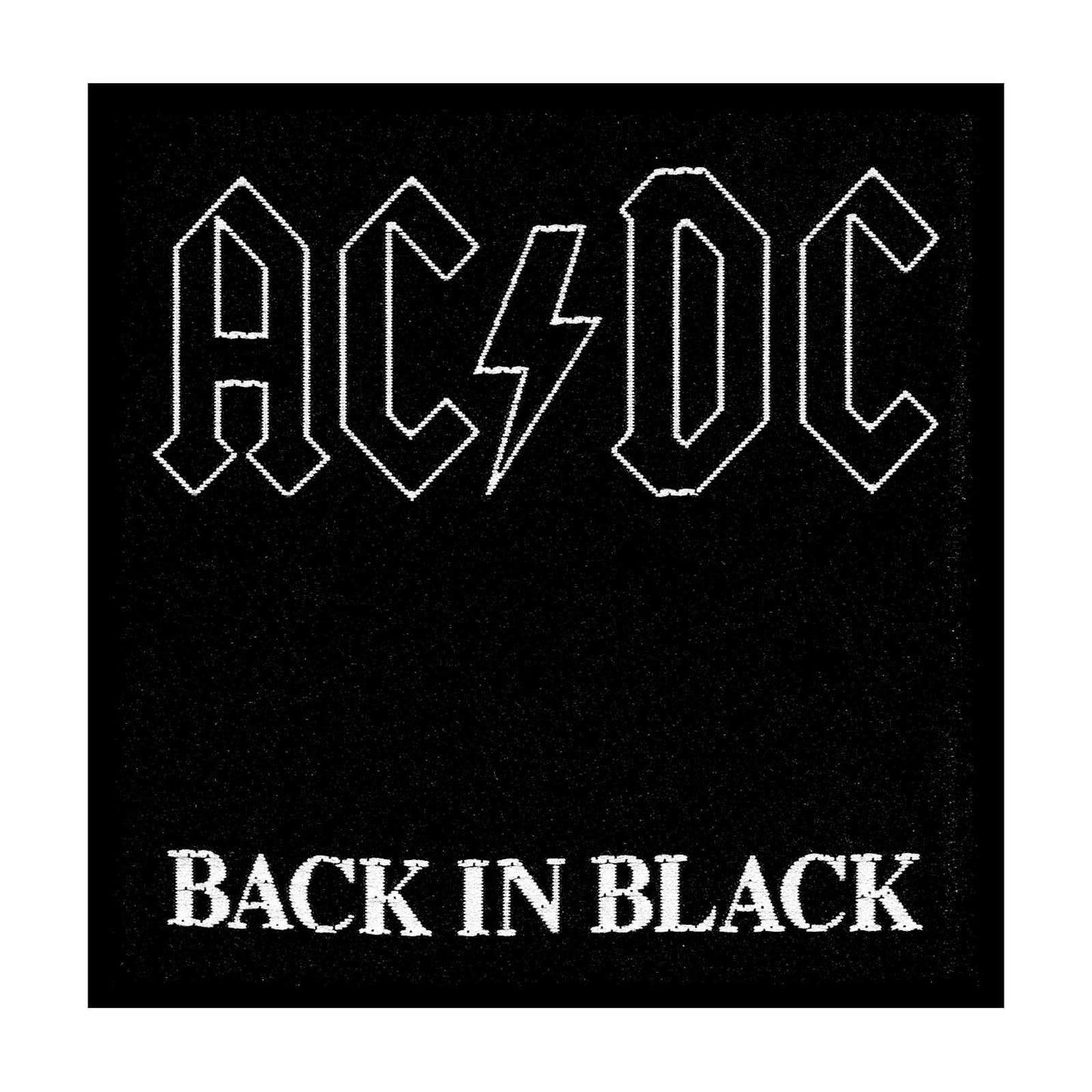ACDC Back In Black Standard Patch
