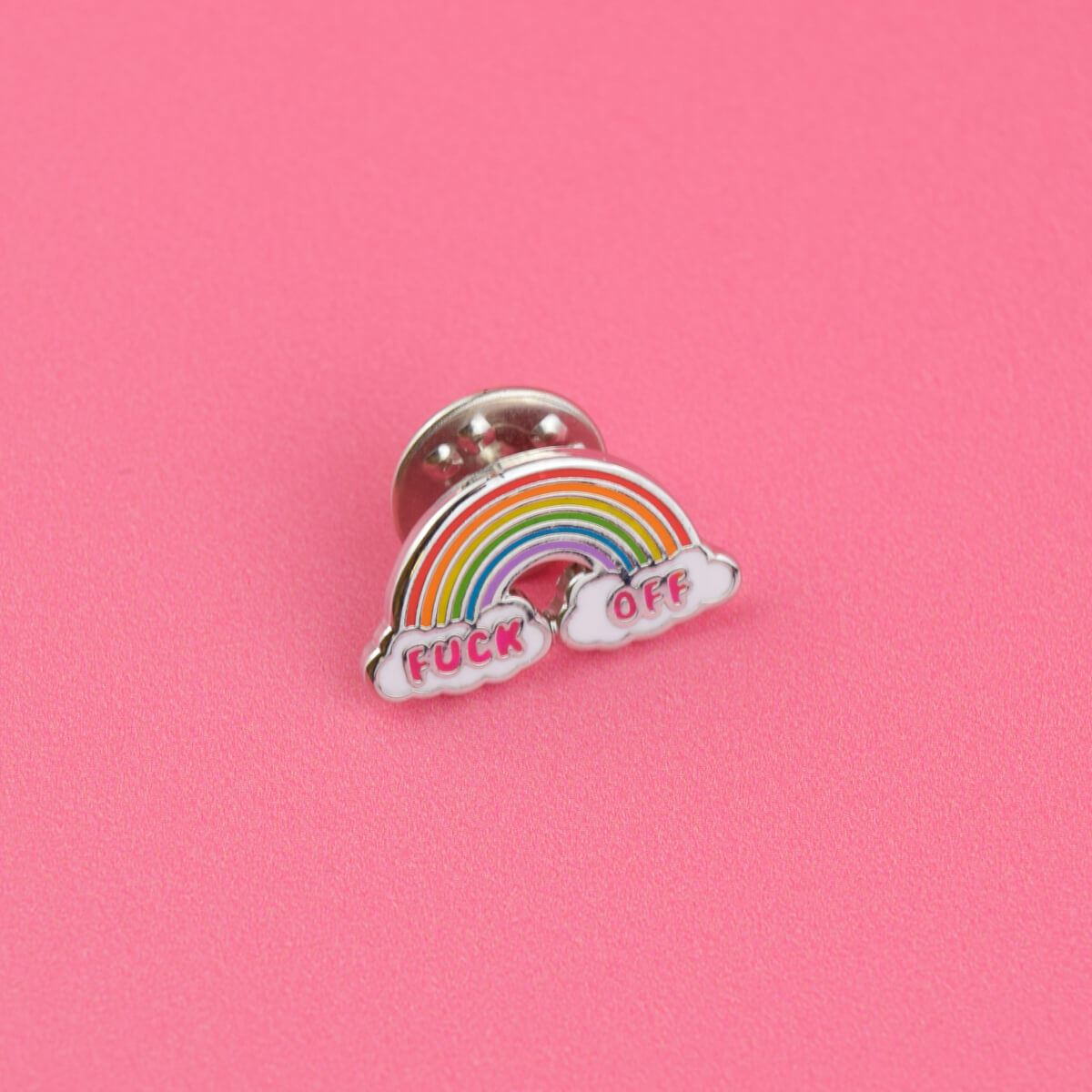 Fuck Off Rainbow Pin