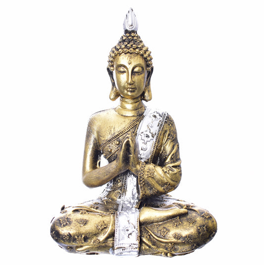 SITTING THAI BUDDHA - ANTIQUE GOLD
