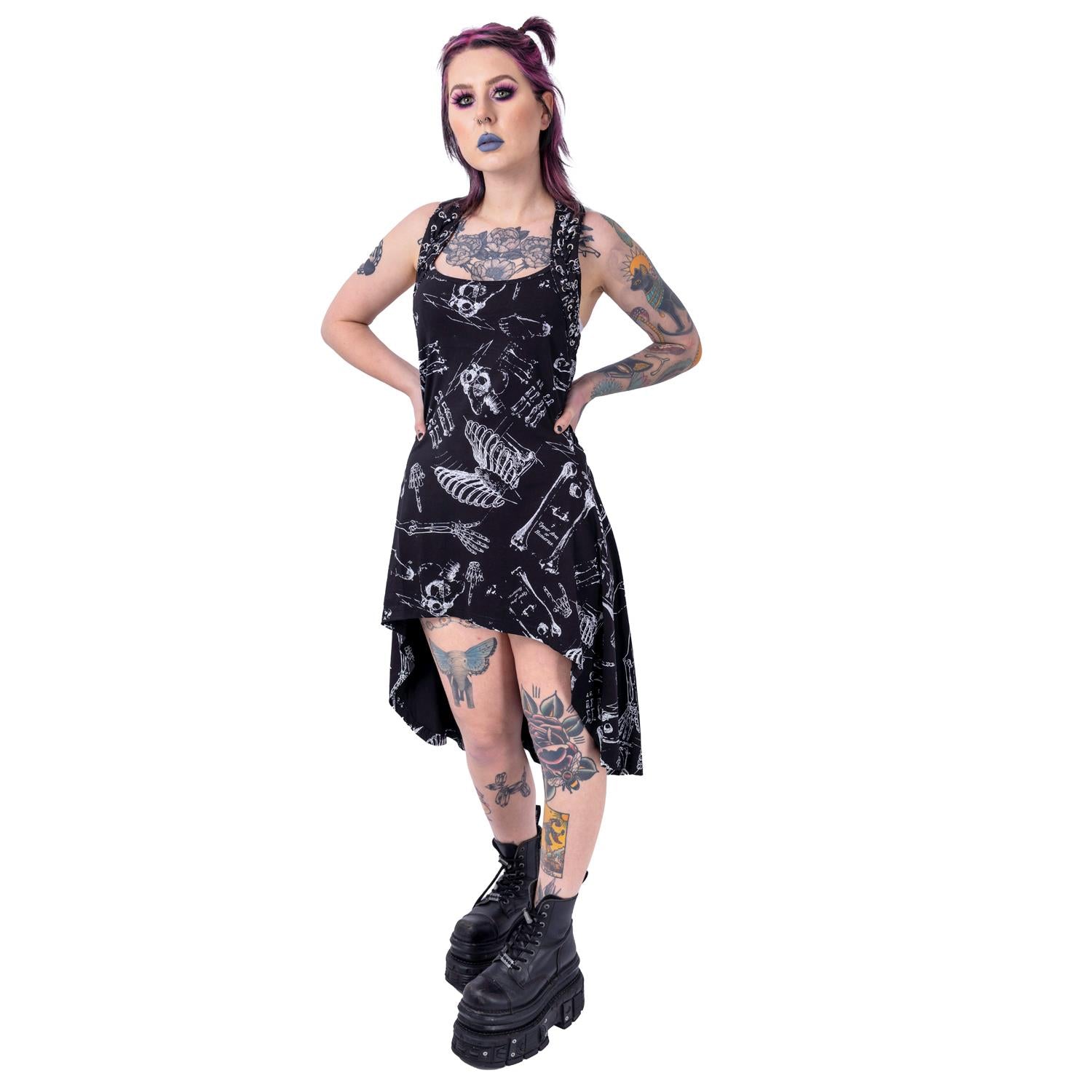 ANATOMY BONE DRESS - BLACK