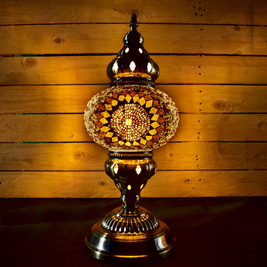 Turkish Mosaic Lamp - Amber (38cm)
