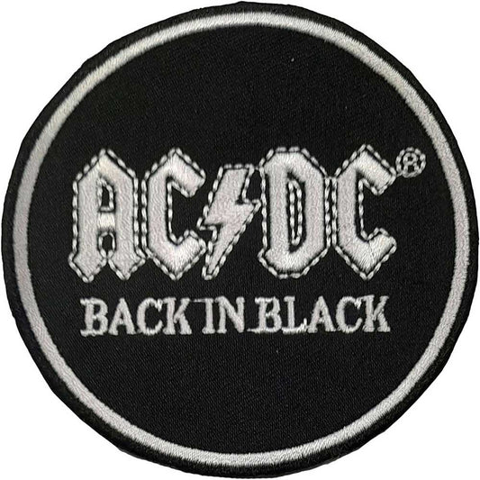ACDC Back In Black Circle Woven Patch
