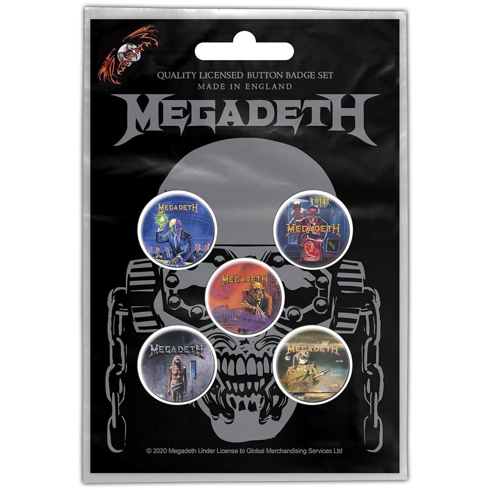 Megadeth Button Badge Pack: Vic Rattlehead (Retail Pack)
