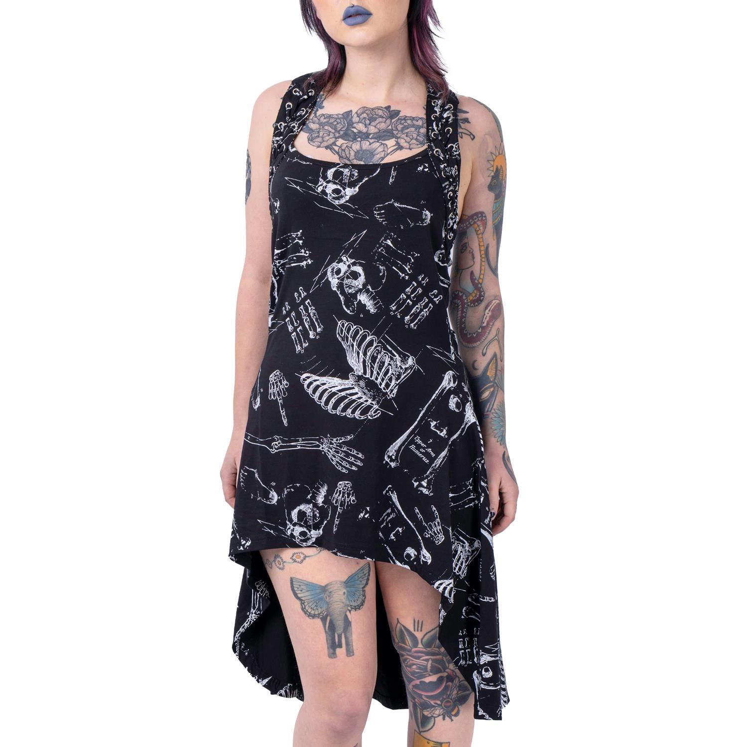 ANATOMY BONE DRESS - BLACK