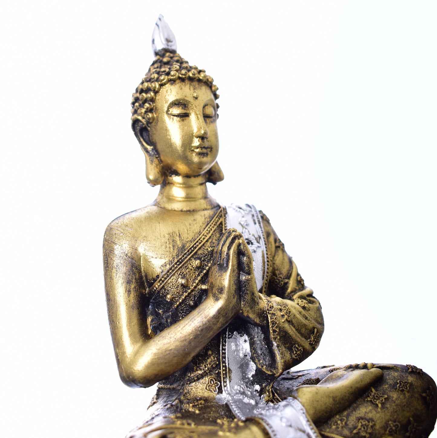 SITTING THAI BUDDHA - ANTIQUE GOLD