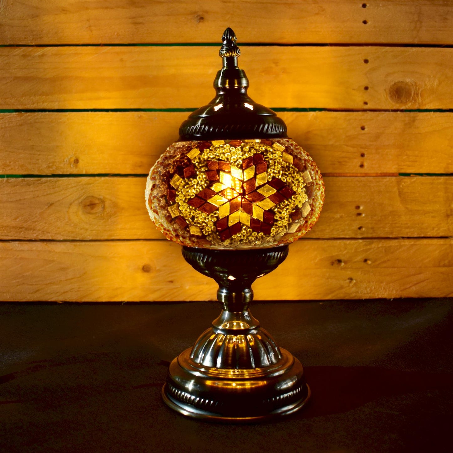 Turkish Mosaic Lamp - Amber (29cm)