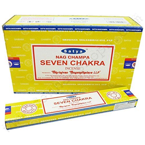 Satya Nag Champa Seven Chakra 15g Incense Sticks