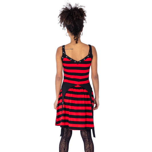 VESPERA DRESS - BLACK/RED